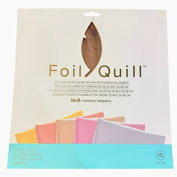 12 x 12 Memory Keepers Foil Quill Heat Activated Foil Sheets - Picture 1 of 2